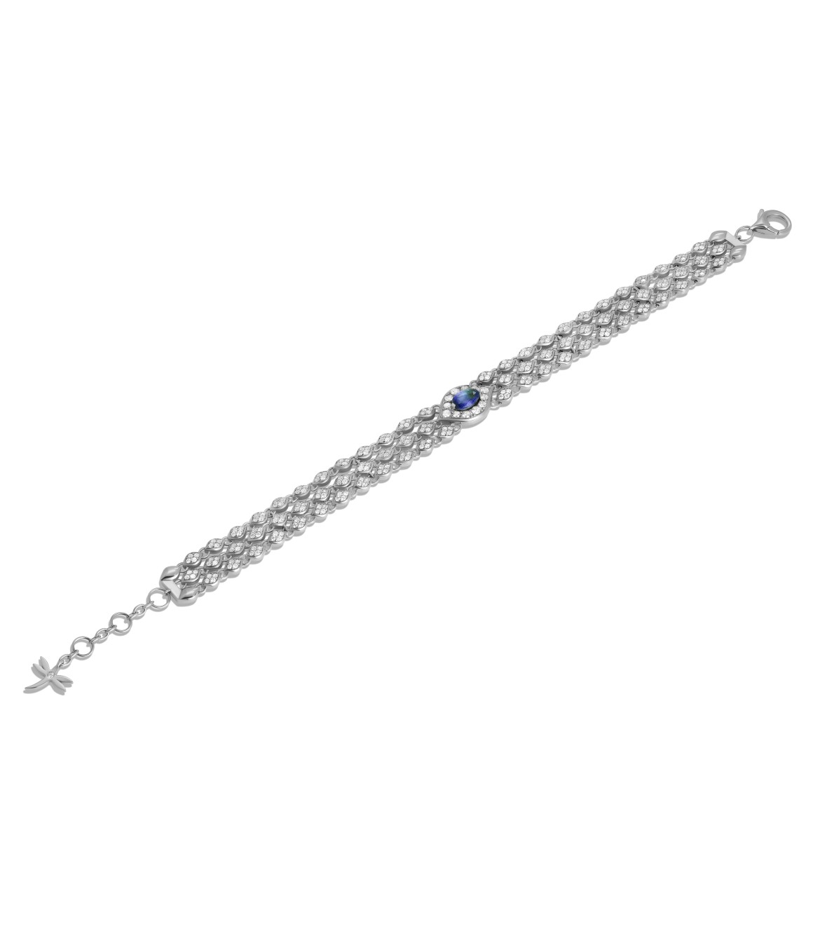 White Gold Bracelet with Diamonds and Sapphire by Casato